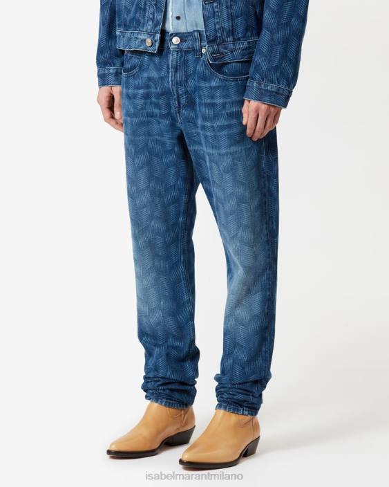 vestiario R88T1376 Isabel Marant uomini pantaloni in denim blu