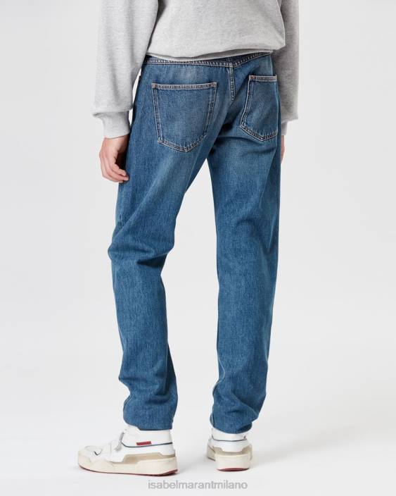 vestiario R88T1377 Isabel Marant uomini pantaloni in denim blu