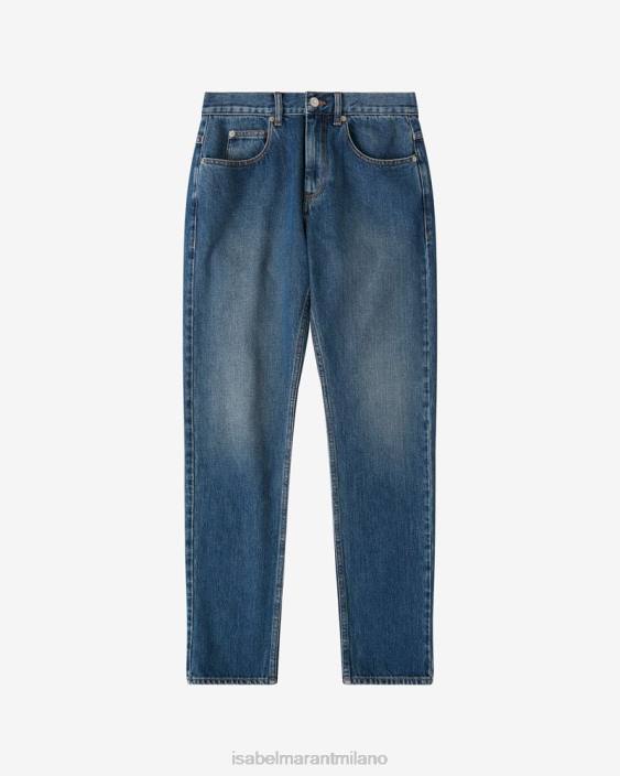 vestiario R88T1377 Isabel Marant uomini pantaloni in denim blu