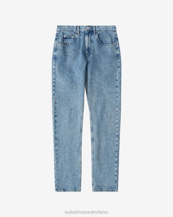 vestiario R88T1378 Isabel Marant uomini pantaloni in denim azzurro