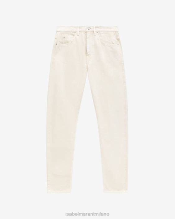 vestiario R88T1379 Isabel Marant uomini pantaloni in denim ecru