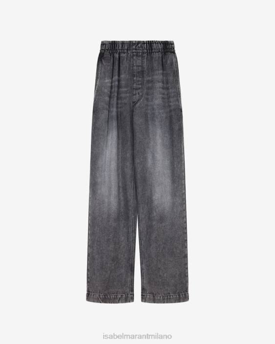 vestiario R88T1382 Isabel Marant uomini pantaloni timeo grigio