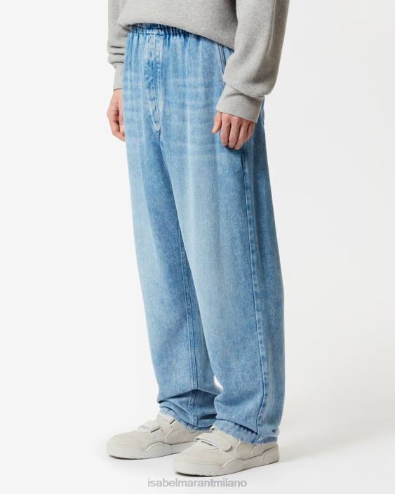 vestiario R88T1383 Isabel Marant uomini pantaloni timeo azzurro