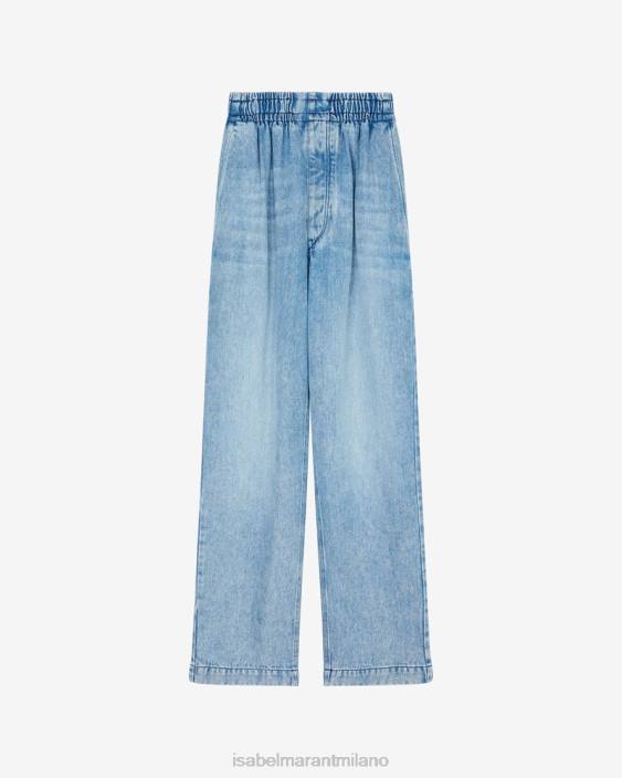 vestiario R88T1383 Isabel Marant uomini pantaloni timeo azzurro