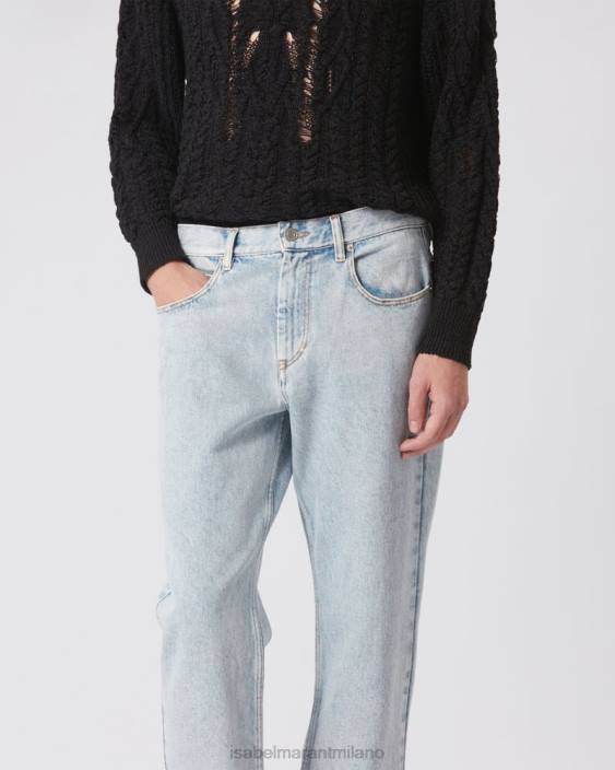 vestiario R88T1385 Isabel Marant uomini pantaloni in denim Joakim azzurro