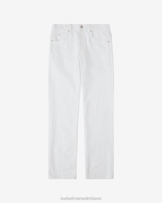 vestiario R88T1386 Isabel Marant uomini pantaloni in denim Joakim bianco