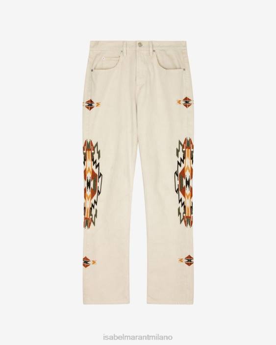 vestiario R88T1387 Isabel Marant uomini pantaloni in denim Joakim ecru