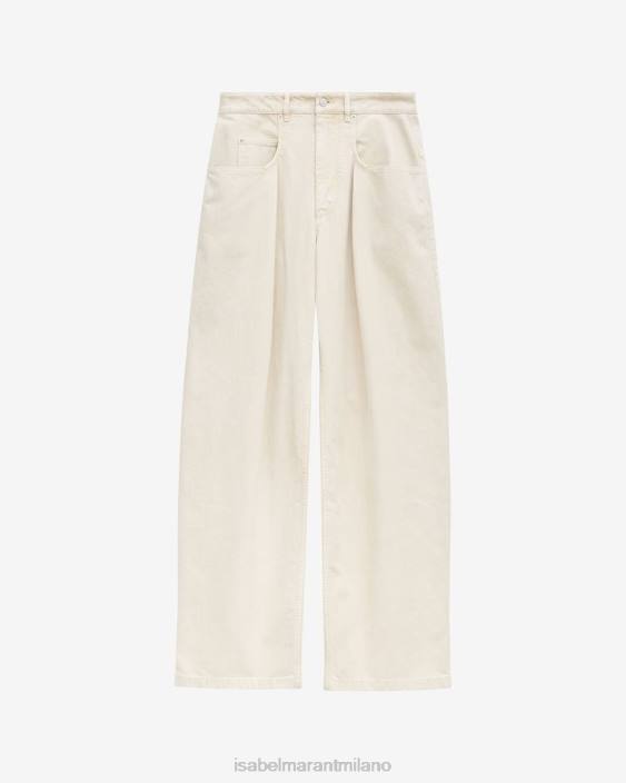 vestiario R88T1389 Isabel Marant uomini pantaloni di jeans janael ecru