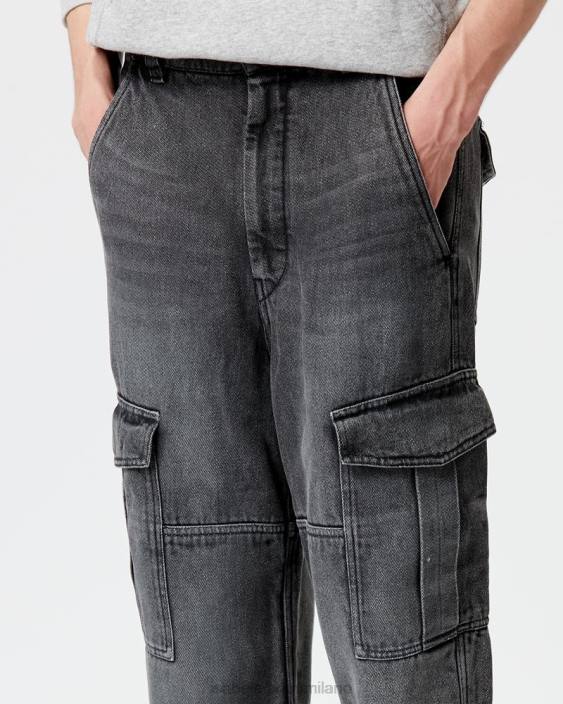 vestiario R88T1390 Isabel Marant uomini pantaloni cargo terence grigio