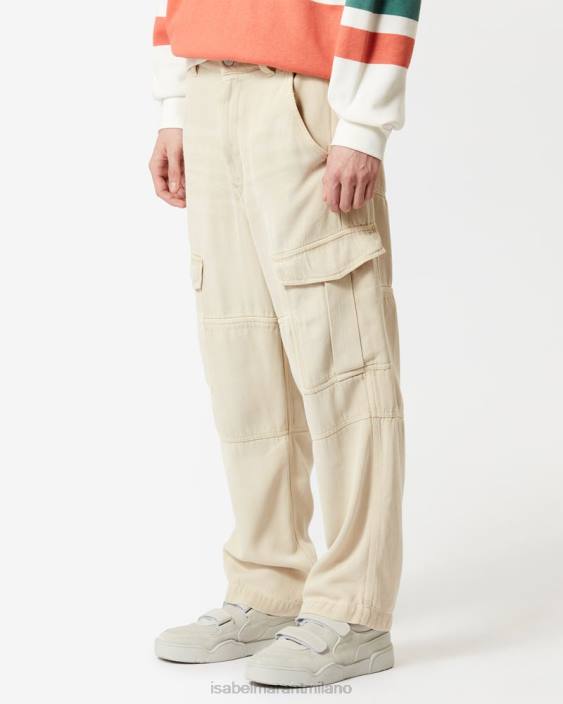 vestiario R88T1392 Isabel Marant uomini pantaloni terence ecru