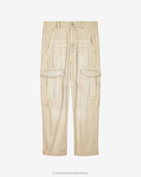 vestiario R88T1392 Isabel Marant uomini pantaloni terence ecru