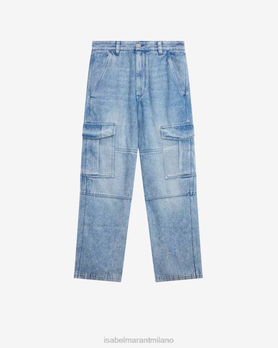 vestiario R88T1393 Isabel Marant uomini pantaloni terence azzurro