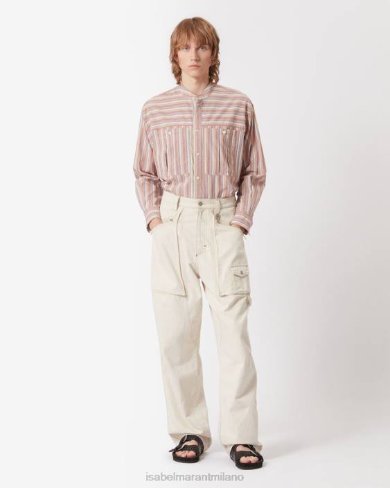 vestiario R88T1395 Isabel Marant uomini pantaloni in denim Parker ecru