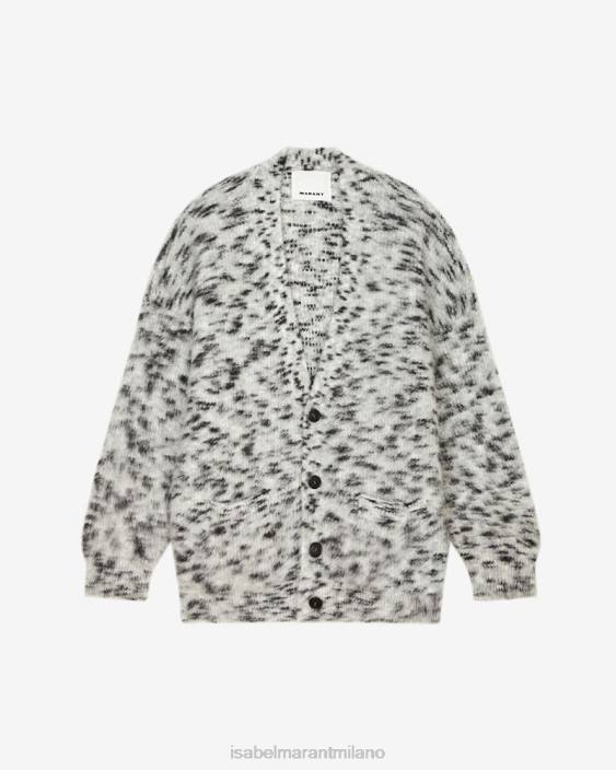 vestiario R88T1396 Isabel Marant uomini cardigan lael bianco nero