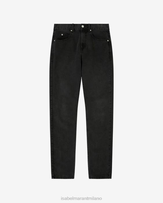 vestiario R88T1414 Isabel Marant uomini pantaloni da jack nero sbiadito