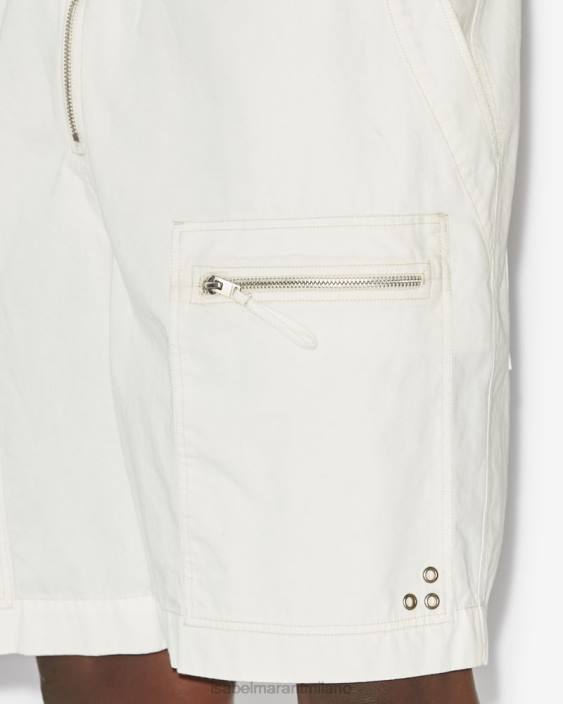 vestiario R88T1417 Isabel Marant uomini pantaloncini Nahlan ecru