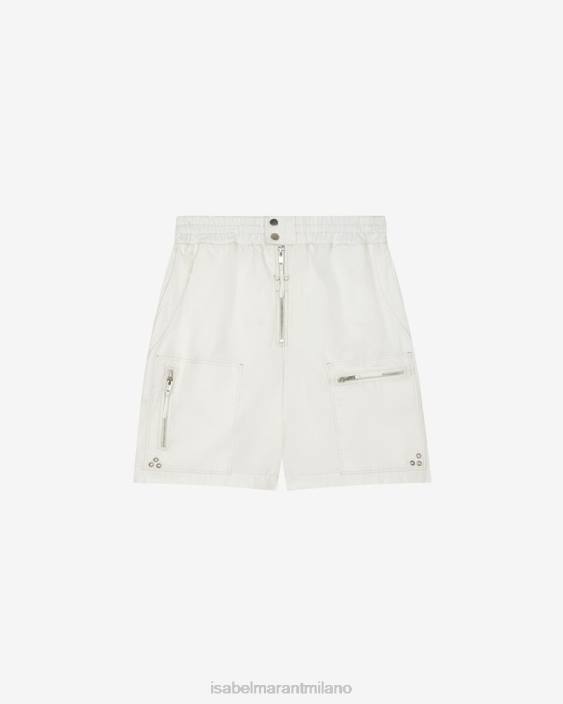 vestiario R88T1417 Isabel Marant uomini pantaloncini Nahlan ecru