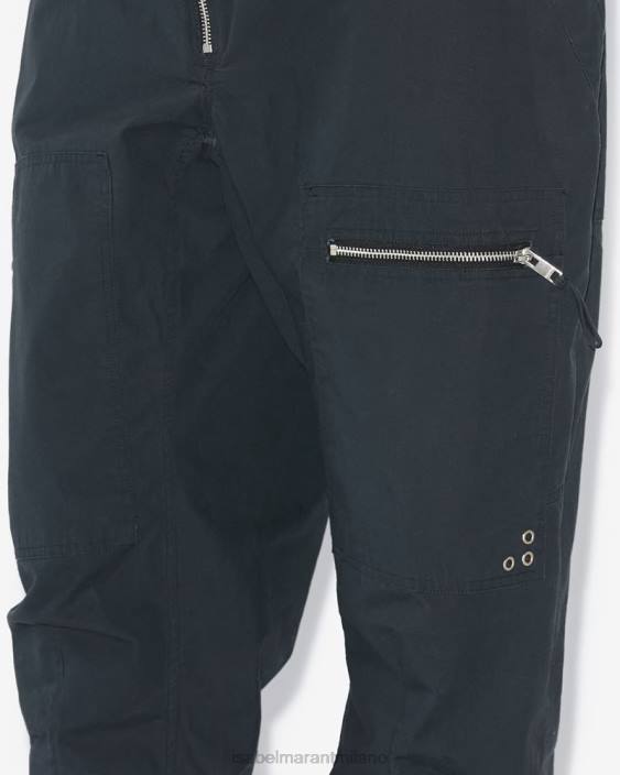 vestiario R88T1419 Isabel Marant uomini pantaloni niels nero sbiadito